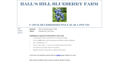 Desktop Screenshot of hallshillblueberryfarm.com